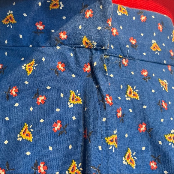 VTG 70s Floral Prairie Tired Maxi Skirt With Eyelet Lace Trim - Picture 11 of 14